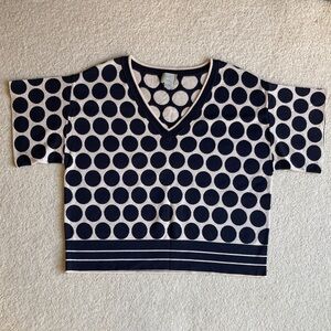 Jason Wu wool blend, short sleeve, v-neck top